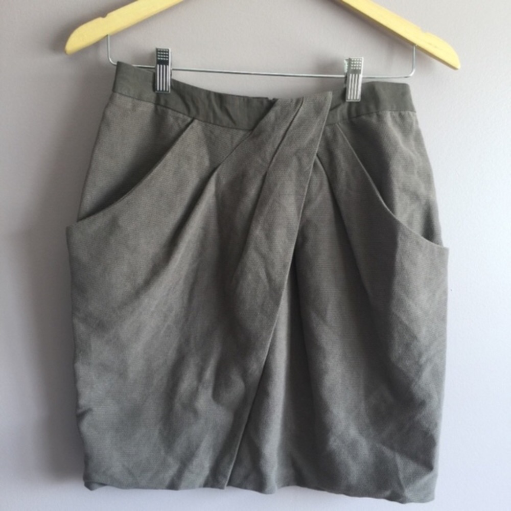 Anthropologie Fei lined wrap skirt